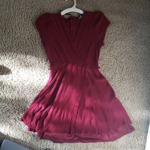 Lulu's Red Wrap Dress